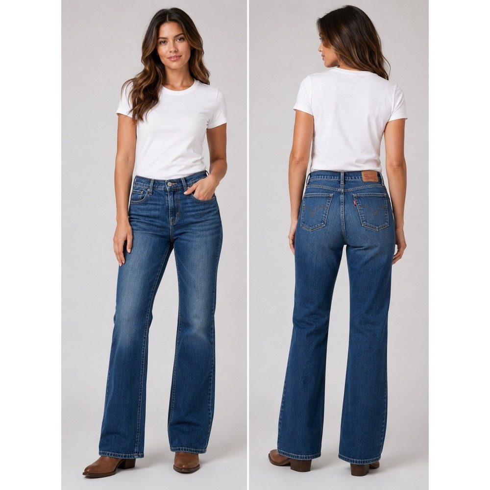 Levis 515 Bootcut Jeans Womens Size 6 Medium Wash Blue Mid Rise Stretch Denim